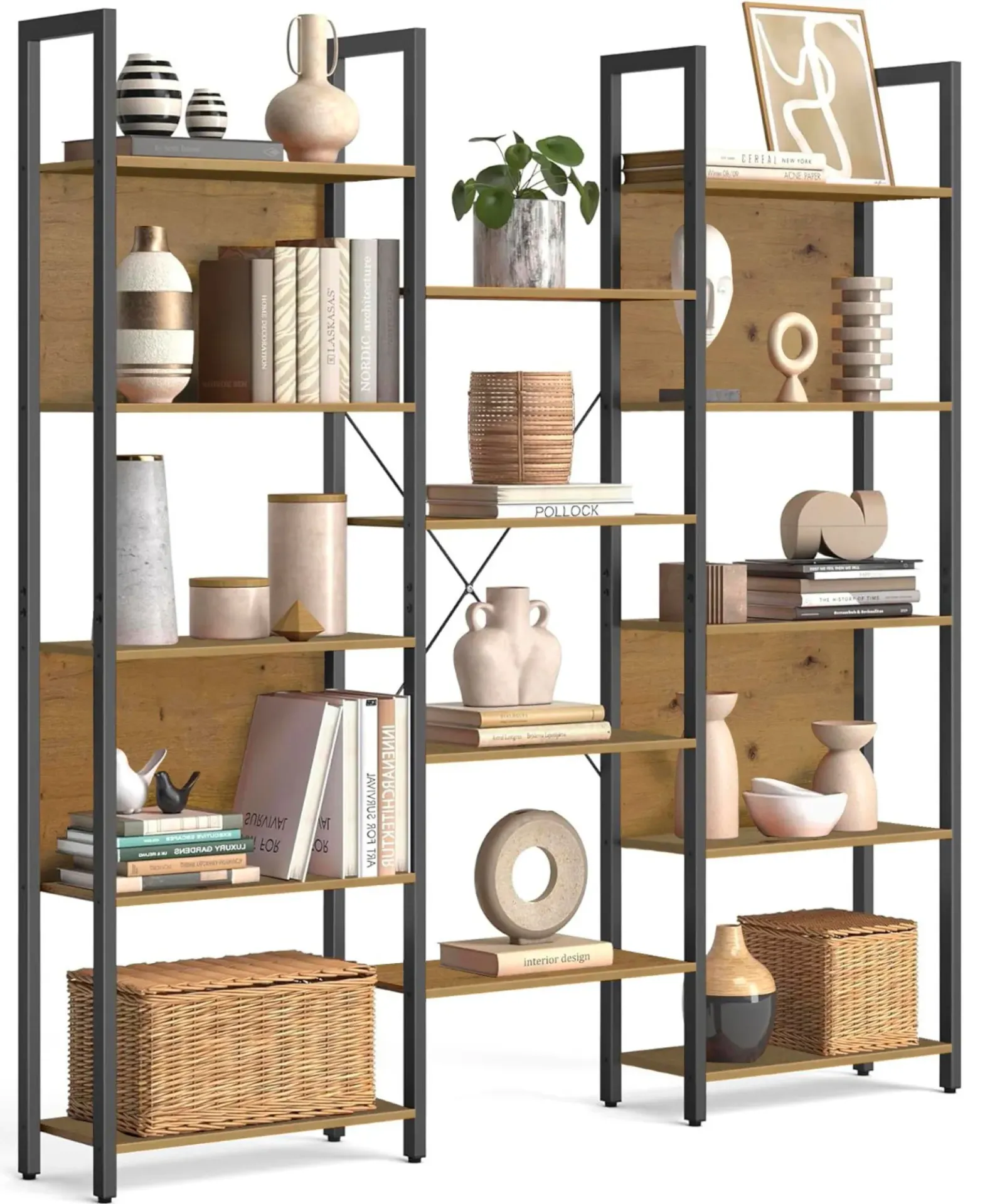 Duży industrialny regał dąb artisan C0-W71