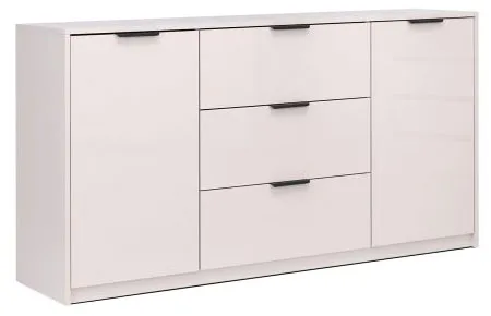 Beżowa duża komoda do przechowywania 160 cm kaszmir połysk A8-P80