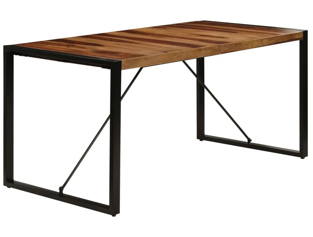 Brązowy stół z sheesham 80x160 – Fulo 4X