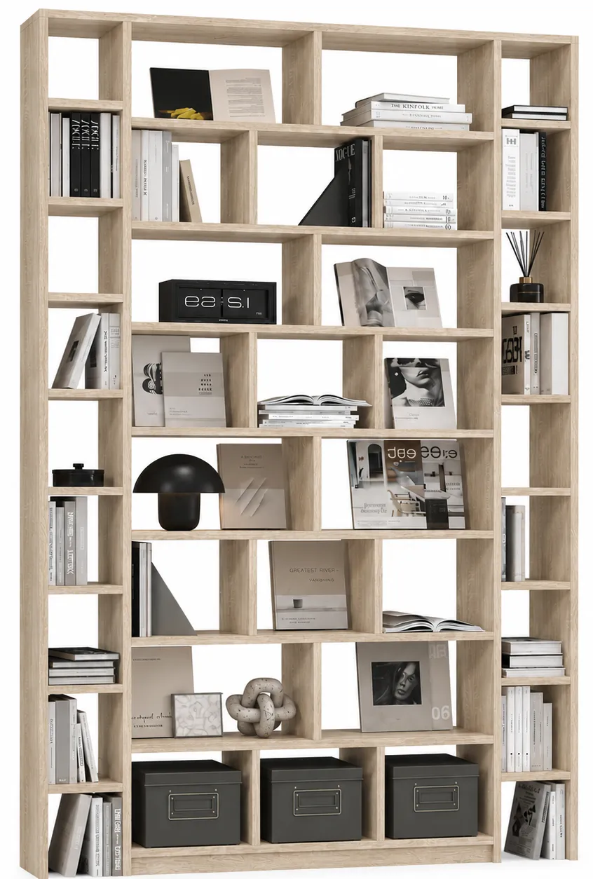 Nowoczesna biblioteczka regał książki dąb sonoma A1-M13
