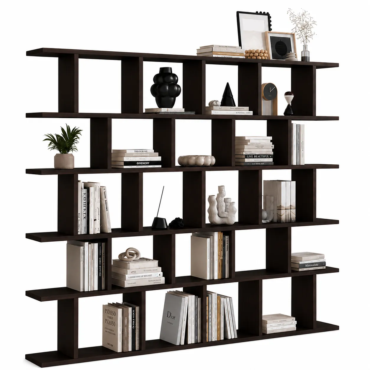 Duży regał biblioteczka w stylu nowoczesnym wenge S5-W04