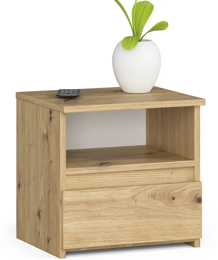 Stojąca szafka nocna z szufladą dąb artisan E5-E46