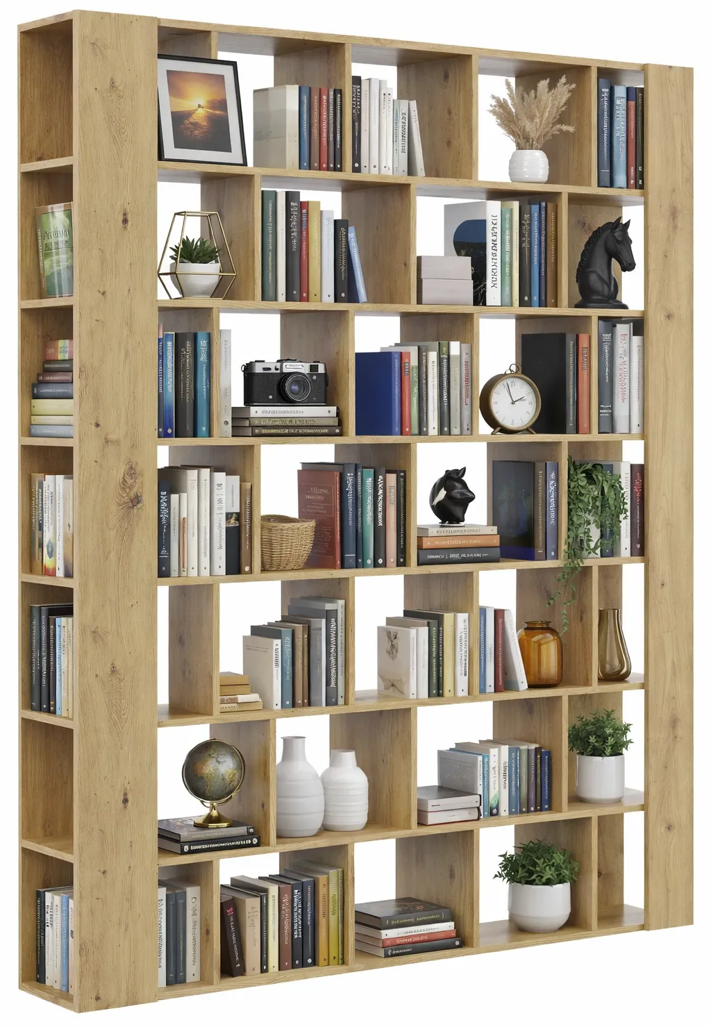 Nowoczesny duży regał biblioteczka dąb artisan Z3-H77