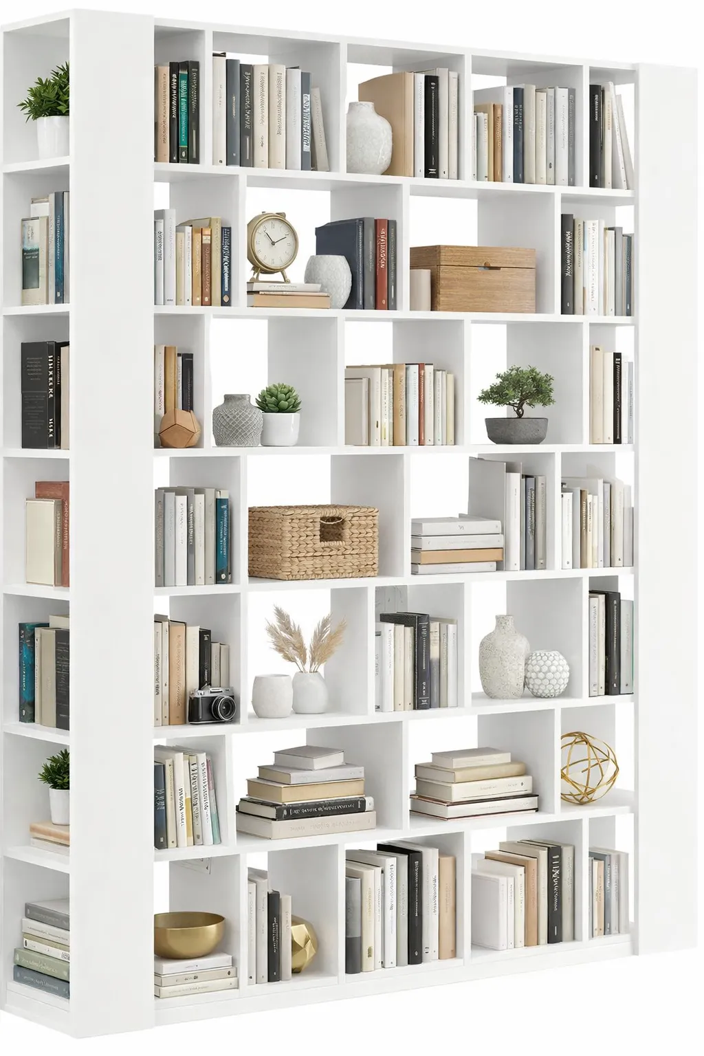 Biała duża biblioteczka regał na książki do salonu E8-E68