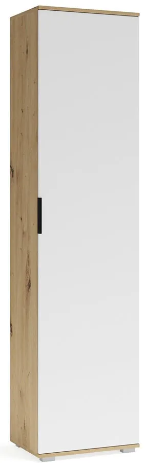 Szafa wąska dąb artisan + biała L5-R91