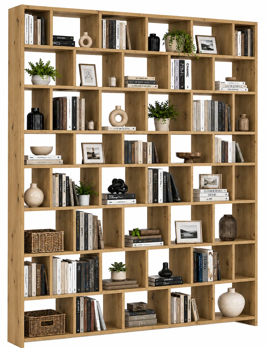 Ogromny regał na książki biblioteczka dąb artisan W0-B06