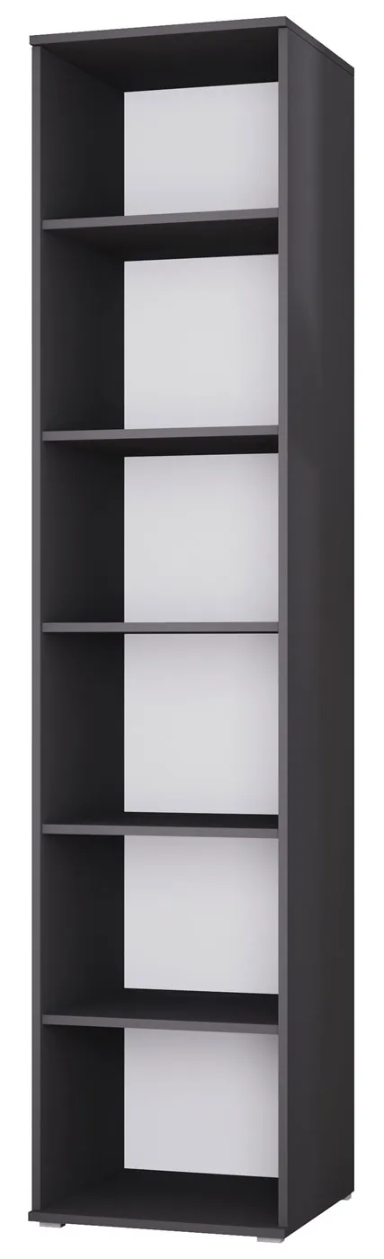 Czarny regał na książki 50 cm D0-P83