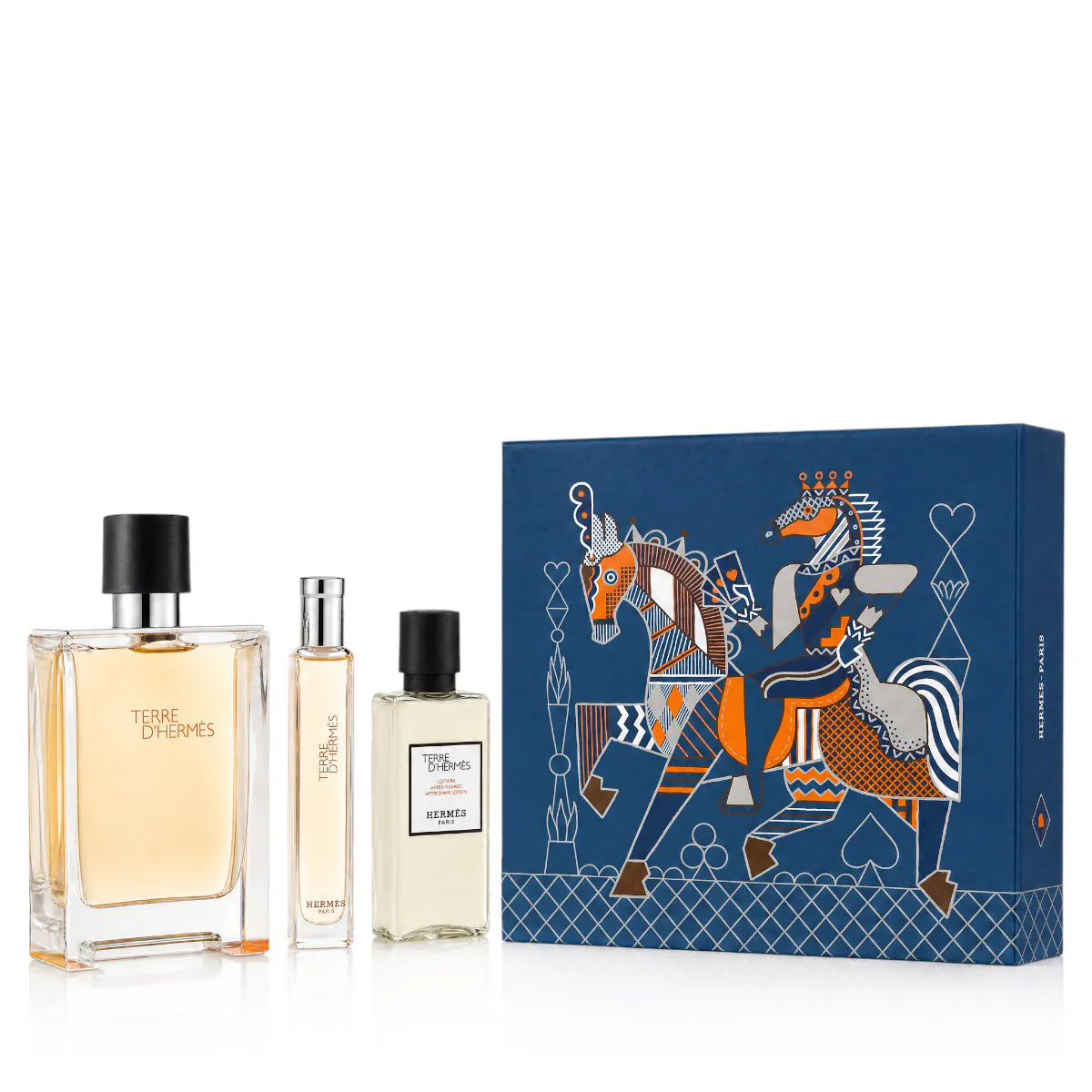Hermes Terre D'Hermès zestaw dla mężczyzn Woda toaletowa 100 ml + Woda toaletowa 15 ml + Żel pod pry opcja Clean Orange Cover