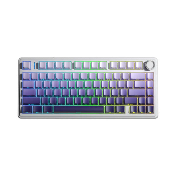 AULA - F75 Wireless Mechanical Keyboard Gradient Purple Side-Engraved AF75GPSPSV