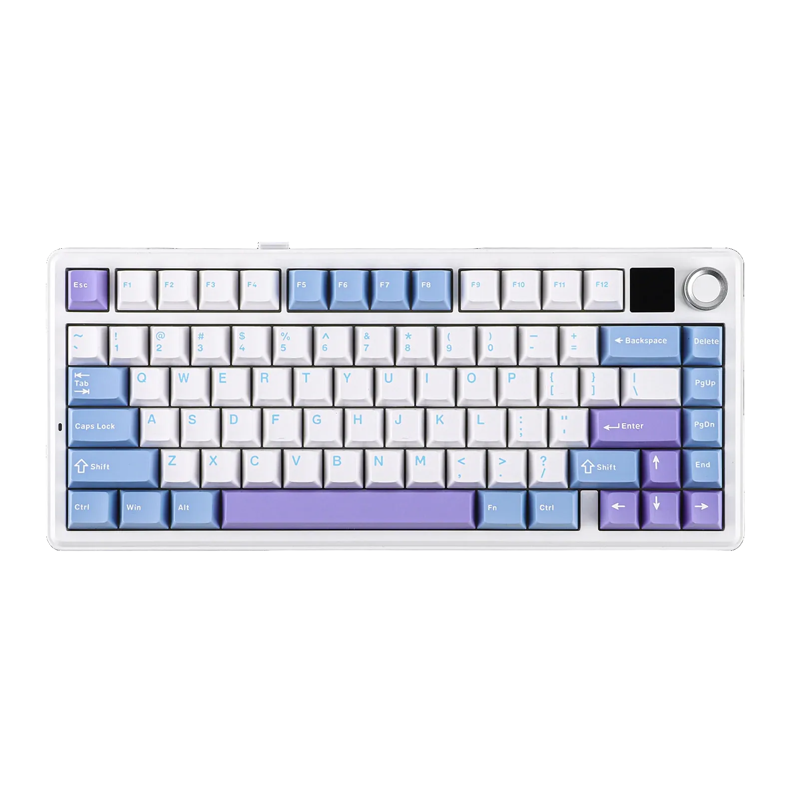 AULA - F75 MAX Mechanical Keyboard with TFT Screen White + Blue AF75MWBPRP