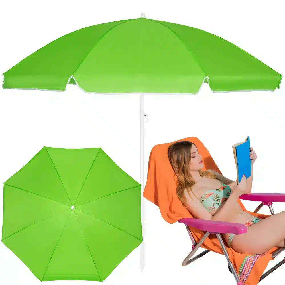 Exsmart Parasol Plażowy Łamany Wbijany Zielony 180cm SDH198