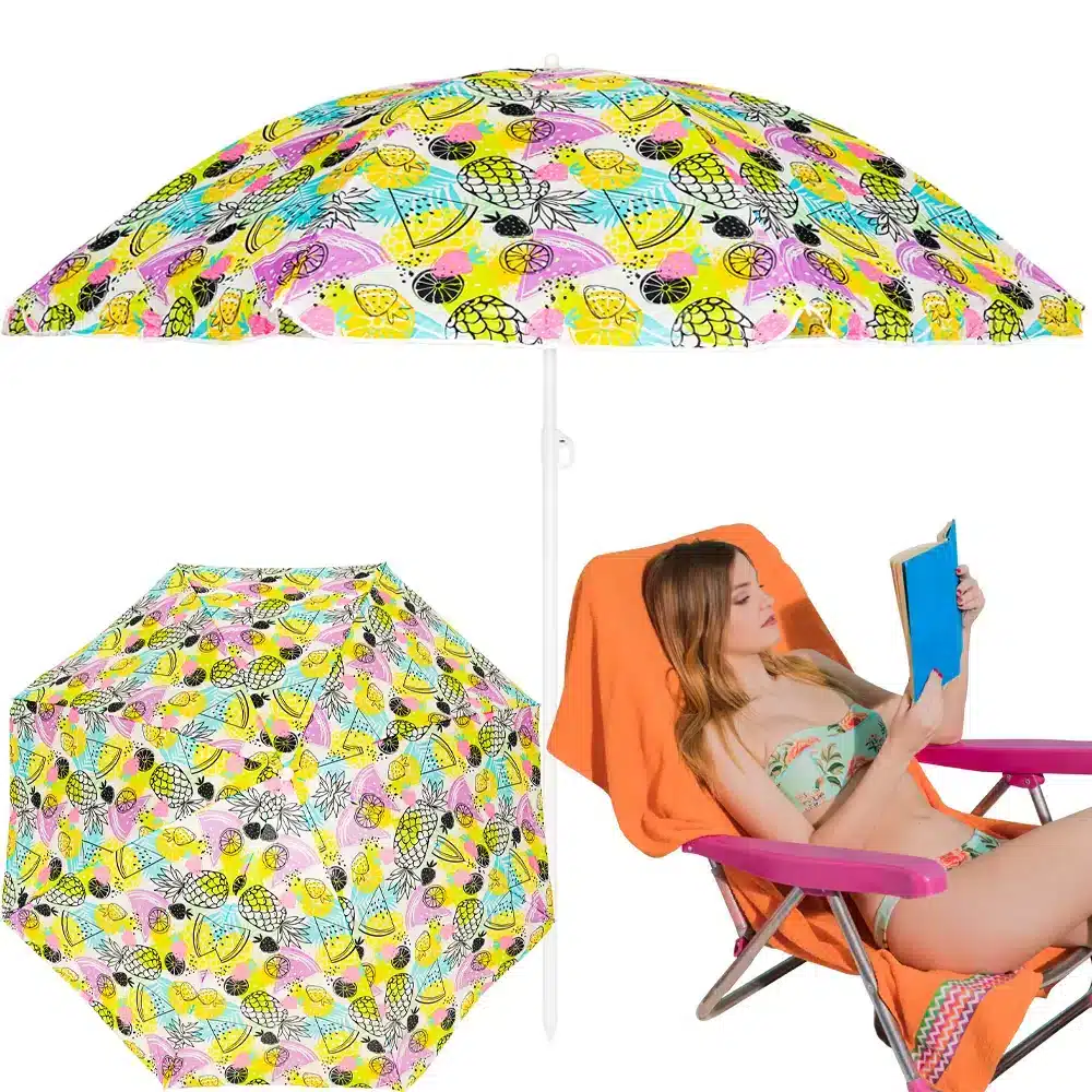 Exsmart Parasol Plażowy Łamany Wbijany 200cm SDH526