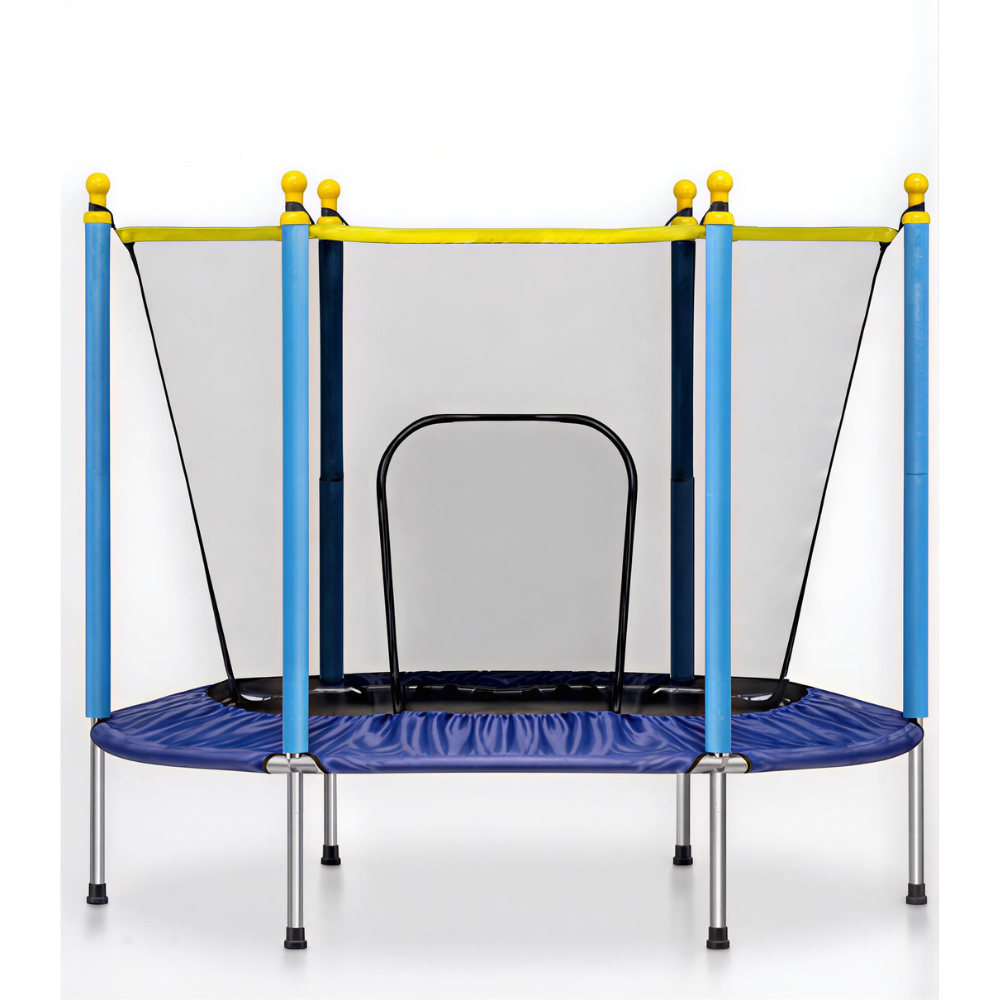 Exsmart Trampolina Ogrodowa Dla Dzieci z Siatką Wewnętrzną 140x122cm G418