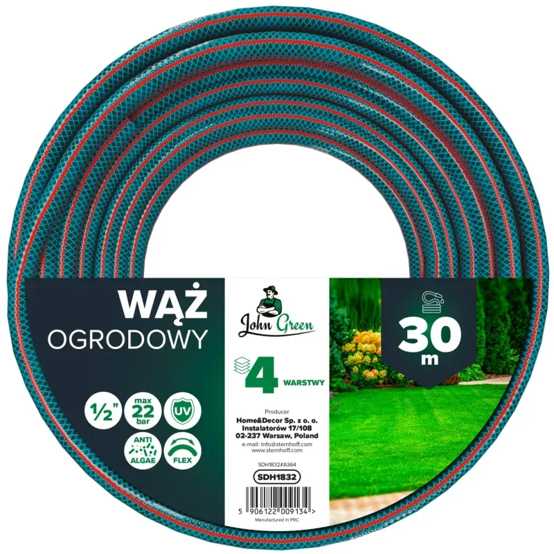 John Green Wąż Ogrodowy 4-Warstwowy 1/2
