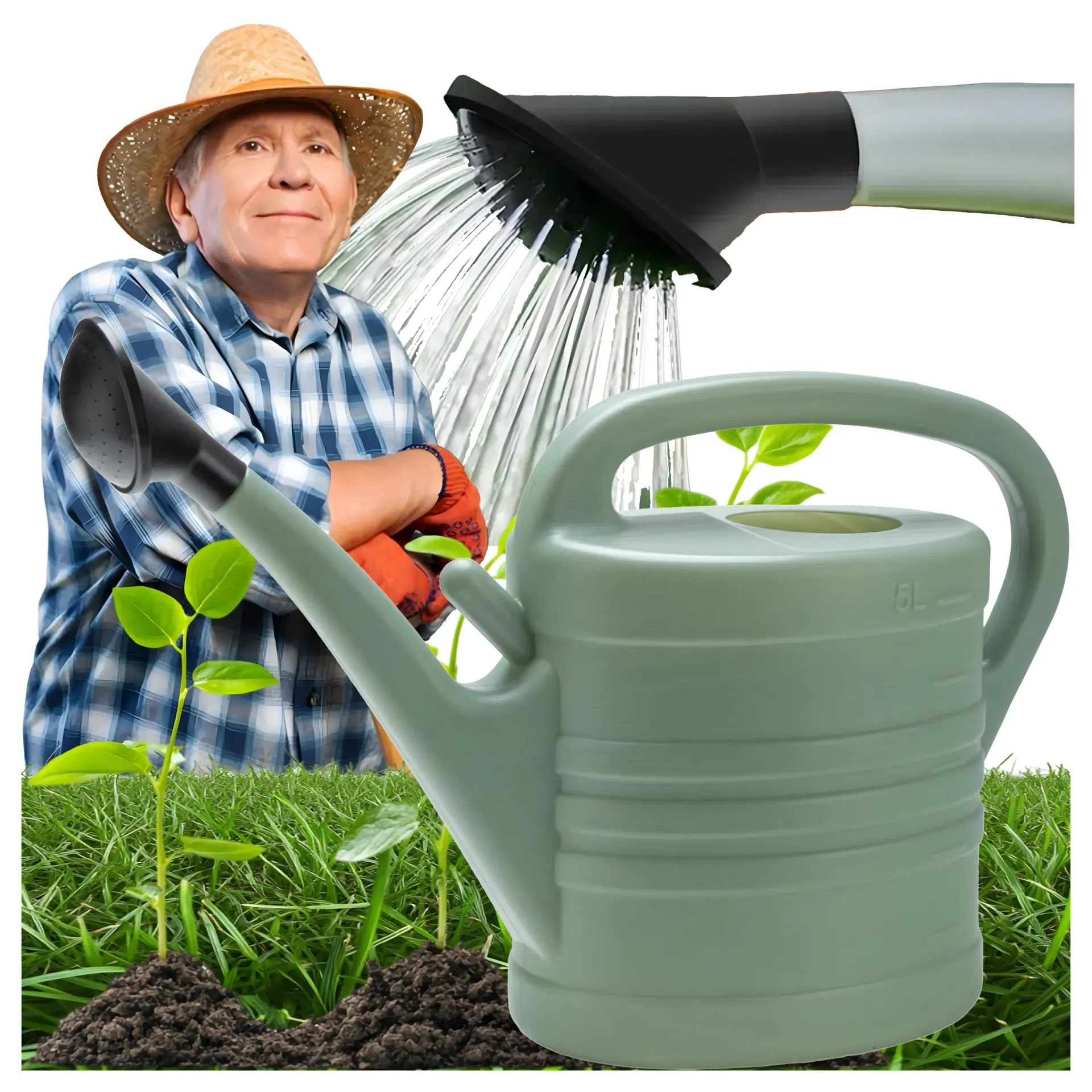 Exsmart Konewka Ogrodowa Plastikowa Do Podlewania z Sitkiem 5L RC-K-1601