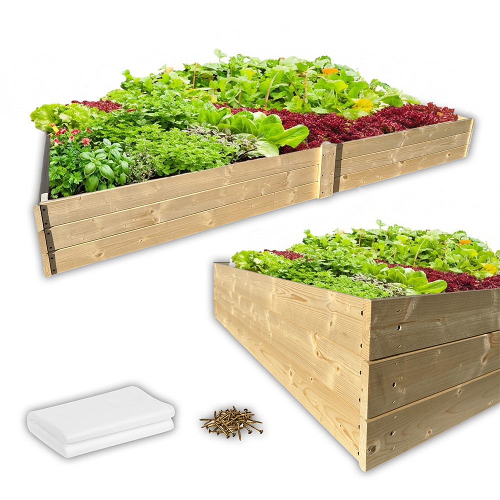 Exsmart Warzywniak Drewniany Skrzynia Na Warzywa 240x120cm EX027