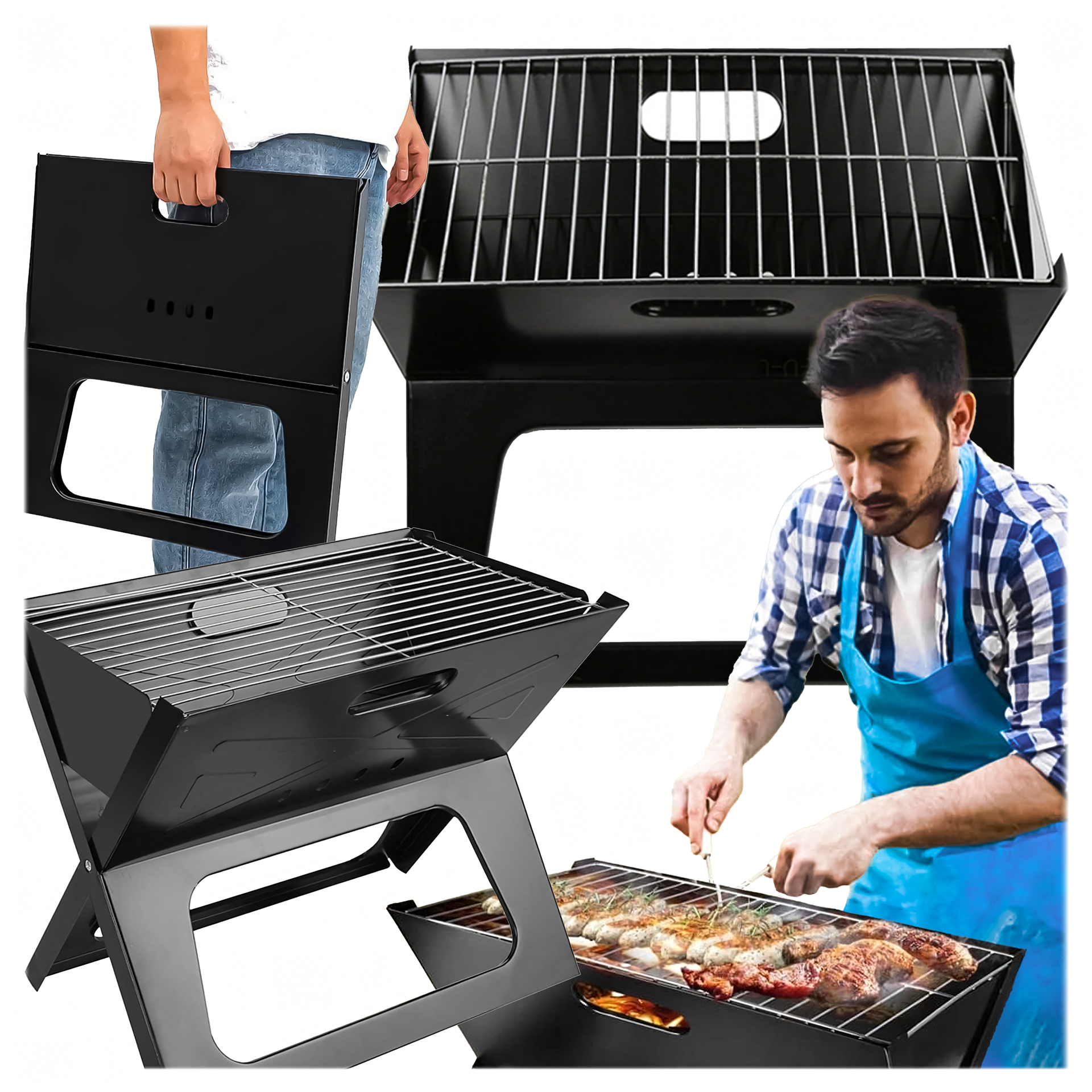 Exsmart Grill Turystyczny Węglowy Walizka RC-K-937