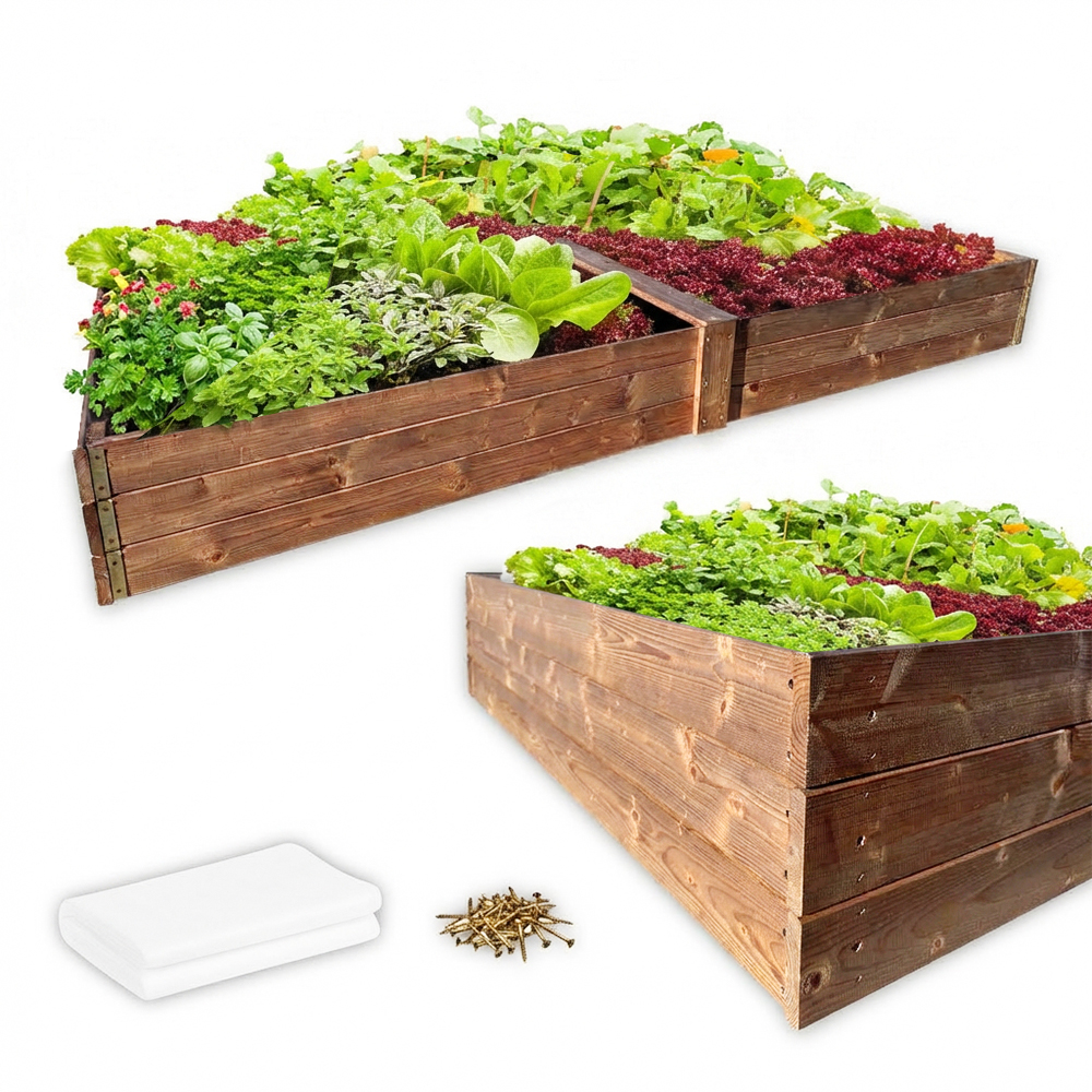 Exsmart Warzywniak Drewniany Impregnowany Skrzynia Na Warzywa 240x120cm EX070
