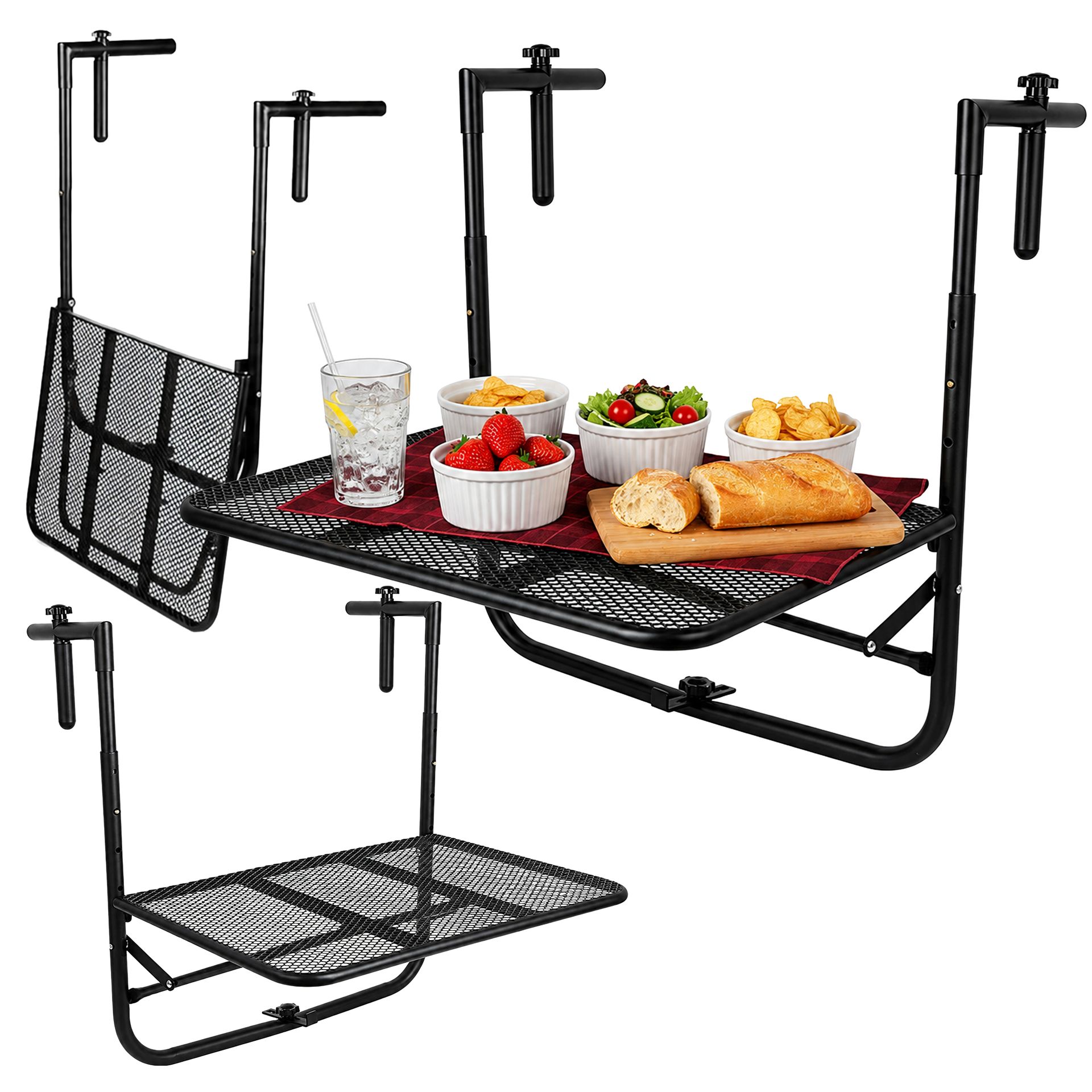 Exsmart Stolik Balkonowy Składany Wiszący Stół Na Balkon Taras Regulowany 30kg RC-K-2406