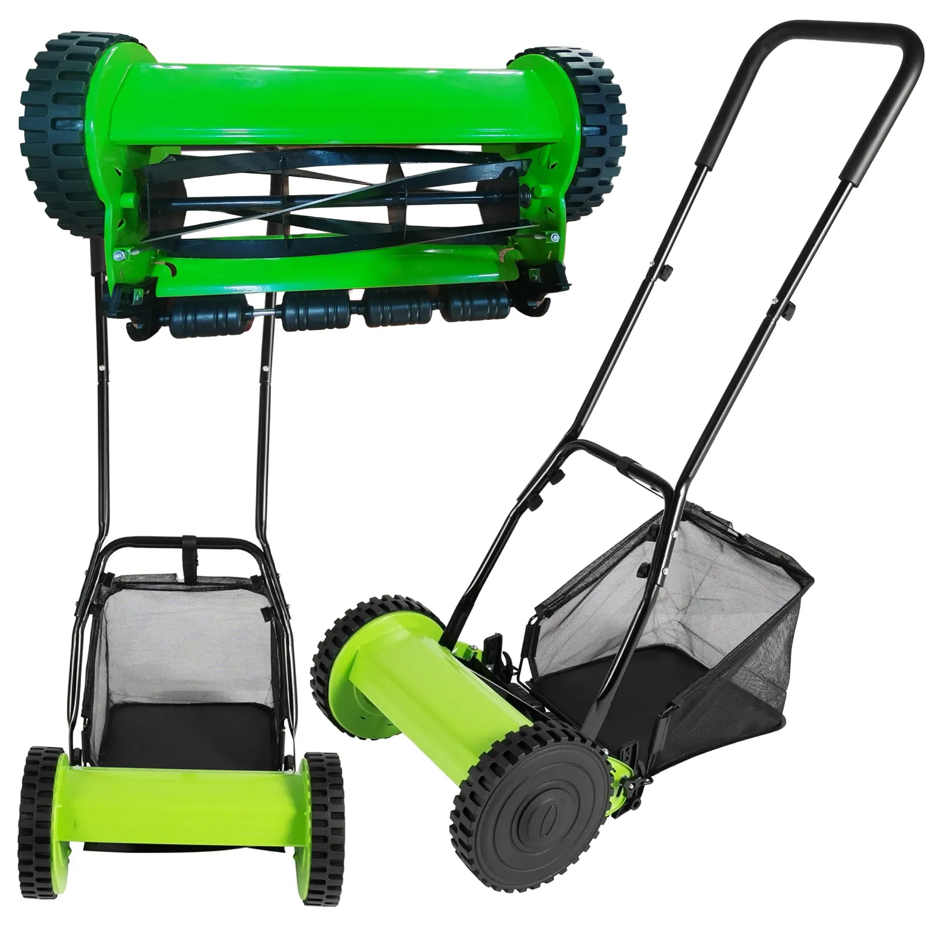 Exsmart Kosiarka Ręczna Bębnowa Mechaniczna Wrzecionowa Pchana z Koszem 40cm RC-K-2337