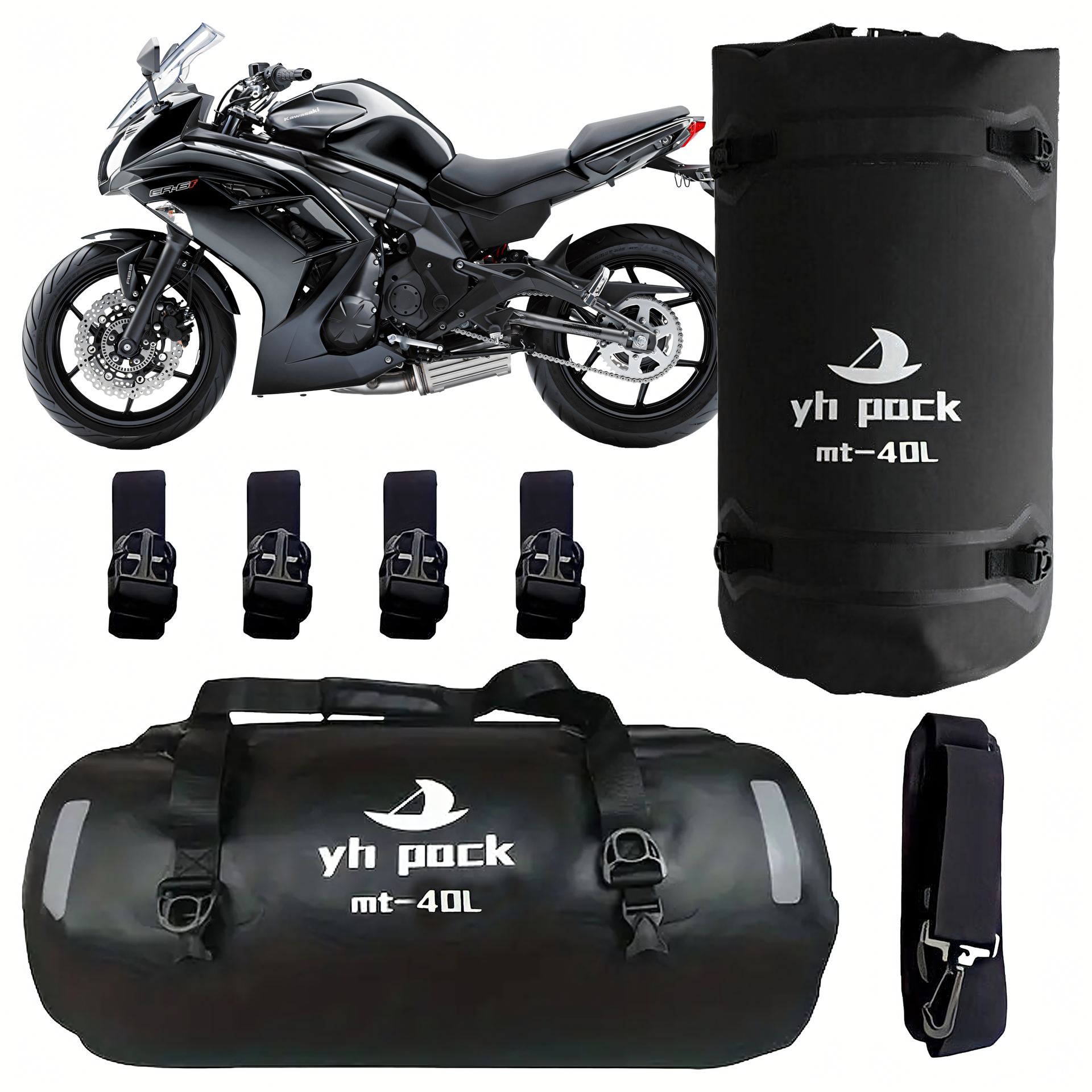 Wodoodporna Torba Motocyklowa na Motor Rower Ramię Sakwa Bagażowa 40L