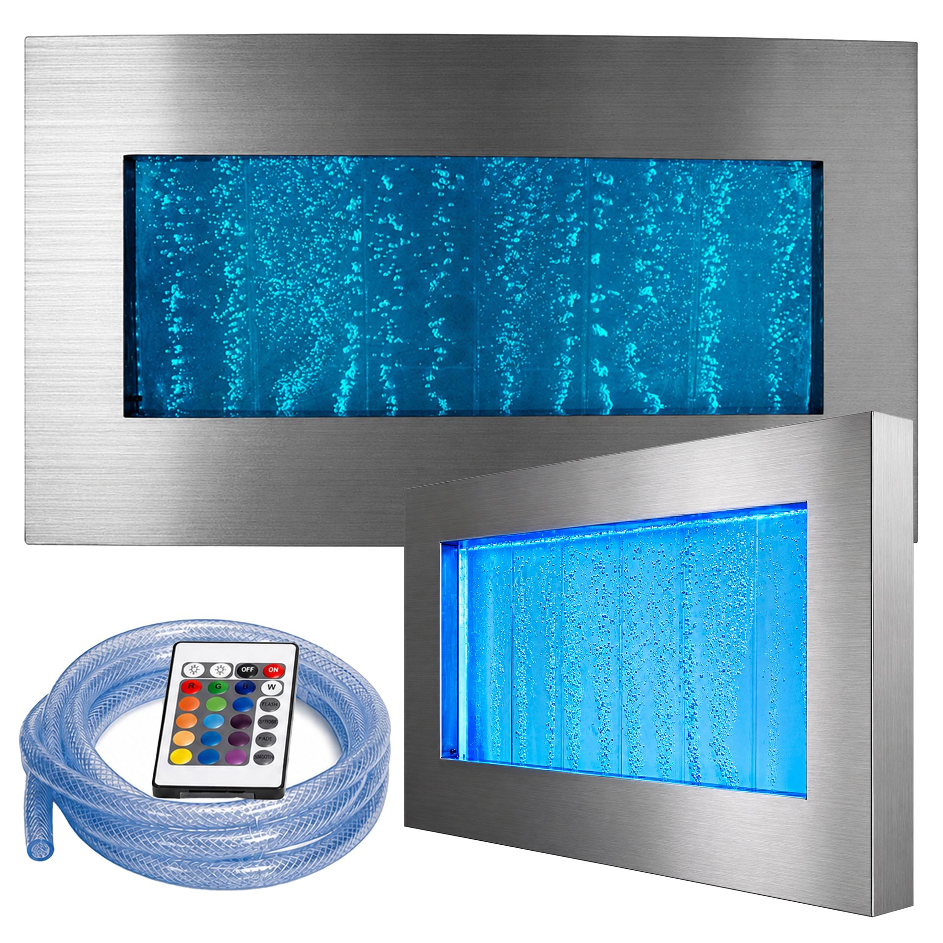 Exsmart Ścianka Wodna Bąbelkowa Wisząca Fontanna LED RGB 95cm RC-K-2506