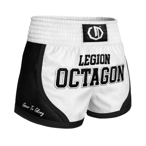 Octagon Spodenki Kickboxing/Muay Thai Legion Kevlar PREMIUM White