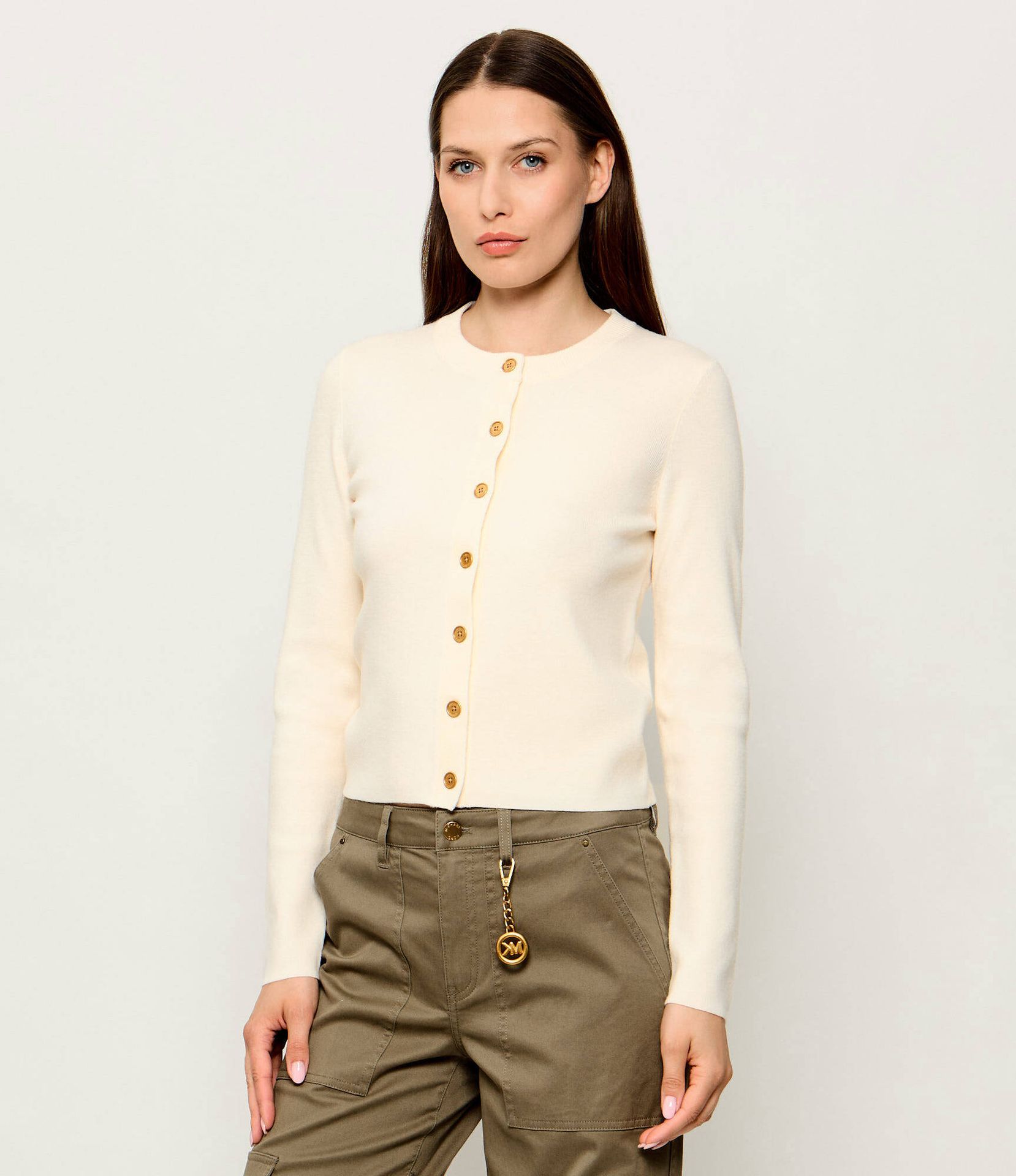 Michael Kors Wełniany kardigan Slim Fit