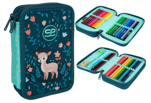 Piórnik podwójny z wyposażeniem Coolpack Jumper 2 Deer