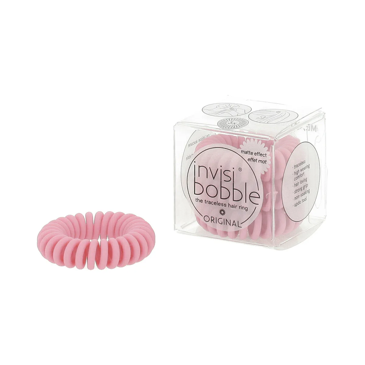 Invisibobble ORIGINAL gumka do włosów 3 szt kolor Mattitude Me, Myselfie and I - różowa