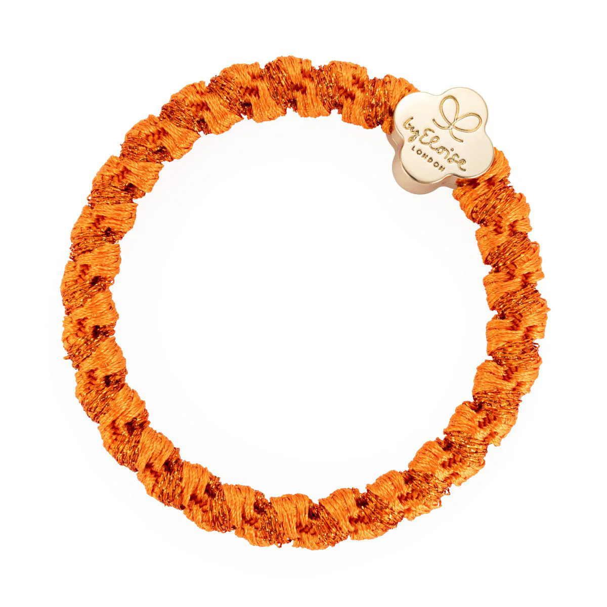By Eloise London Woven Gold Quatrefoil Gumka do włosów kolor Saffron