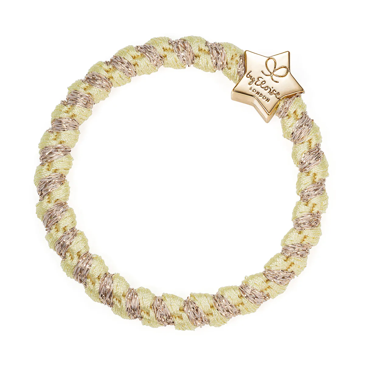 By Eloise London Woven Gold Star Gumka do włosów kolor Lemonade