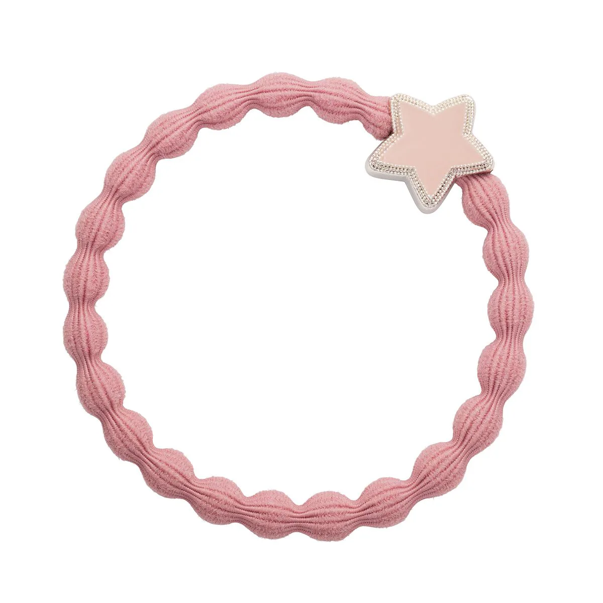 By Eloise London Enamel Silver Star Gumka do włosów kolor Champagne Pink