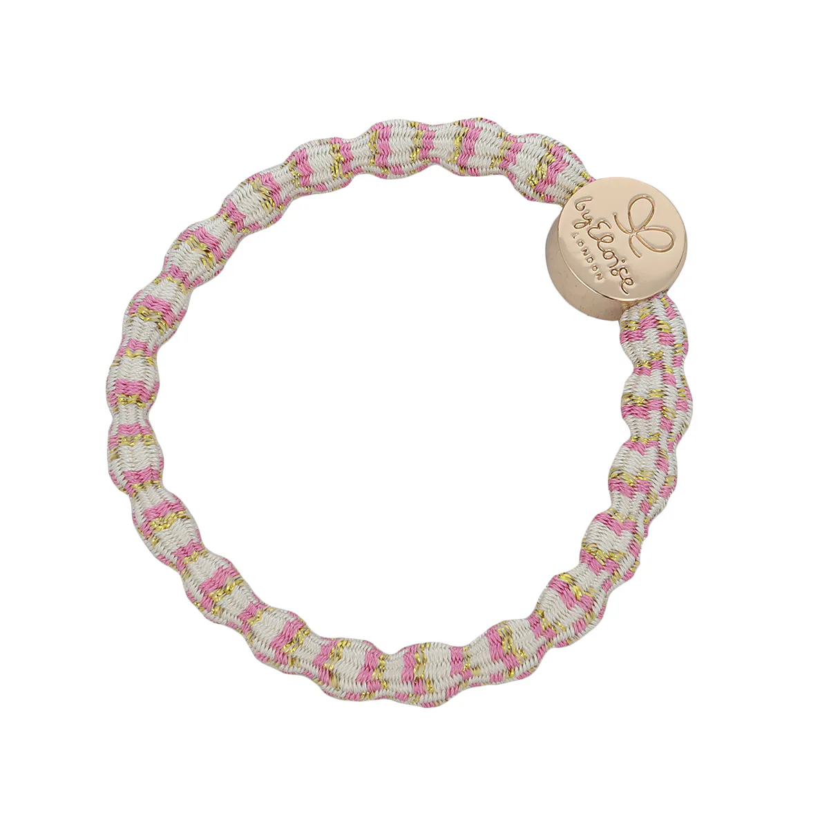 By Eloise London Metallic Gold Circle Gumka do włosów kolor Blossom