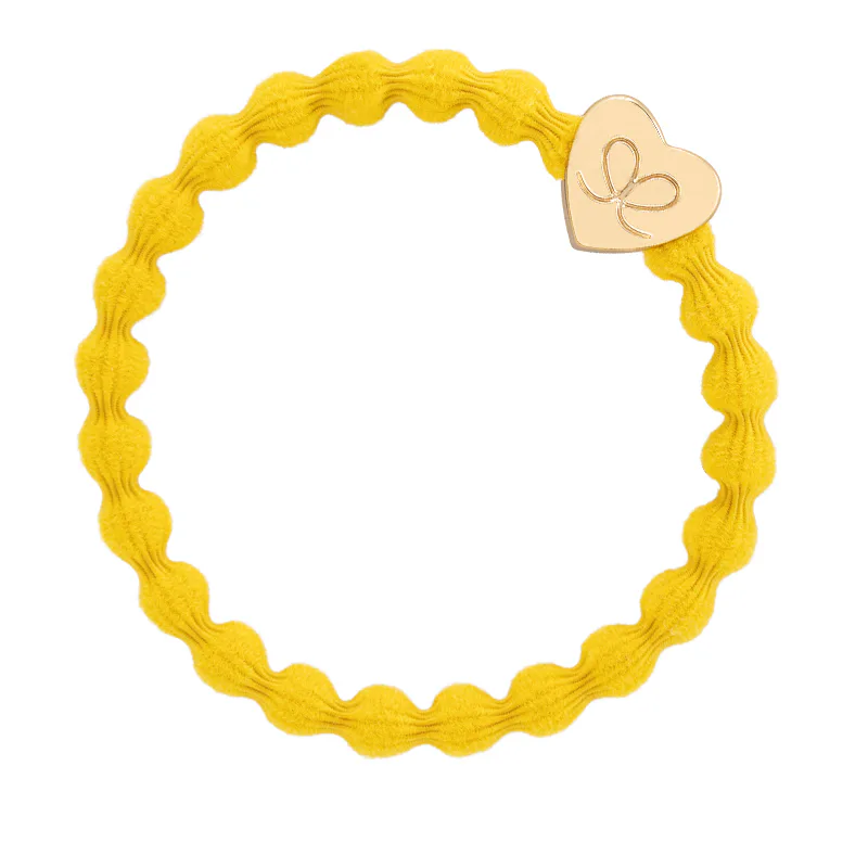 By Eloise London Gold Heart Gumka do włosów kolor Mustard Yellow