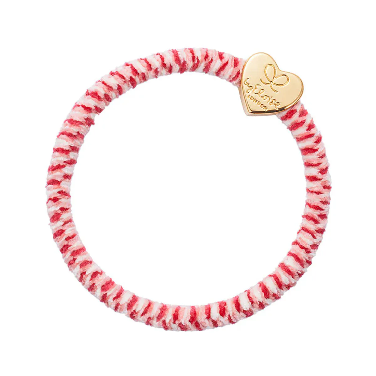 By Eloise London Velvet Gold Heart Gumka do włosów kolor Raspberry Ripple