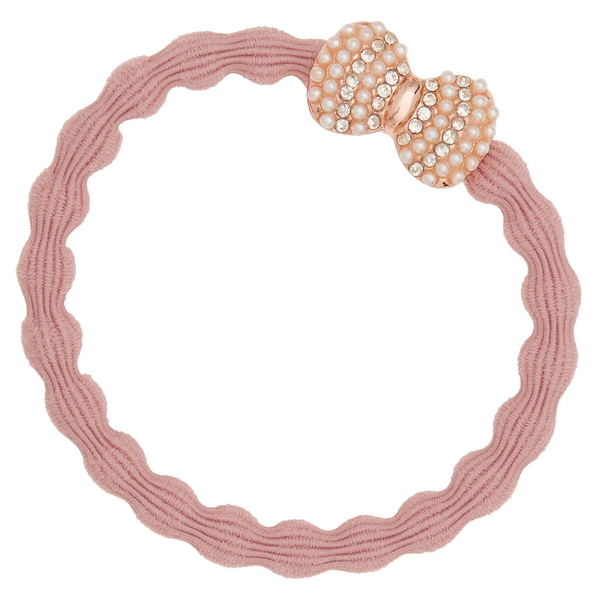 By Eloise London Rose Gold Bling Bow Gumka do włosów kolor Champagne Pink