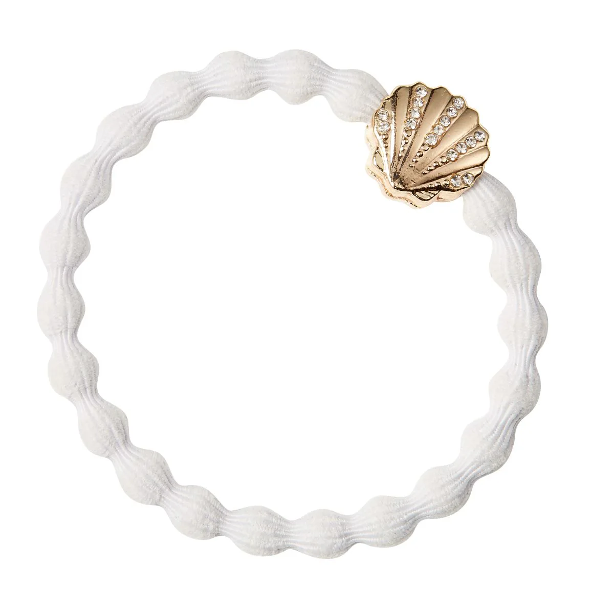 By Eloise London Bling Charms Seashell Gumka do włosów kolor biała