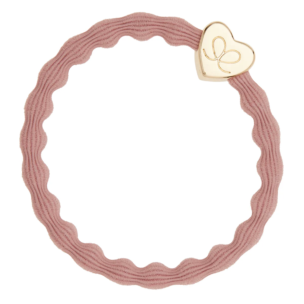 By Eloise London Gold Heart Gumka do włosów kolor Champagne Pink