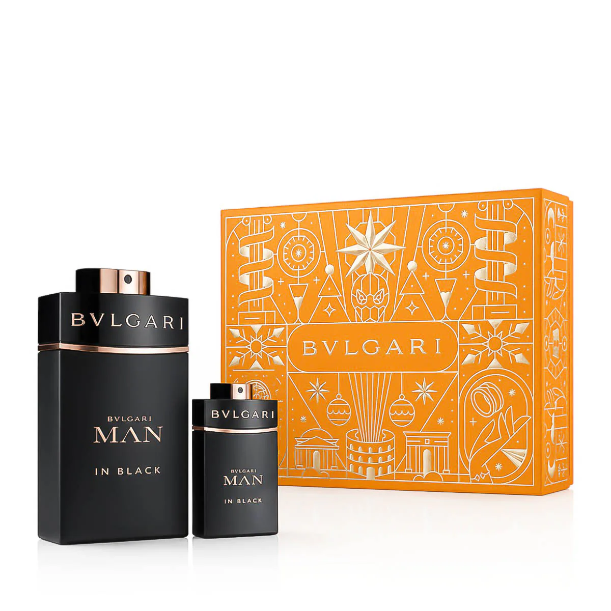 Bvlgari Man In Black zestaw dla mężczyzn Woda perfumowana 100 ml + Woda perfumowana 15 ml opcja Orange Antic Cover
