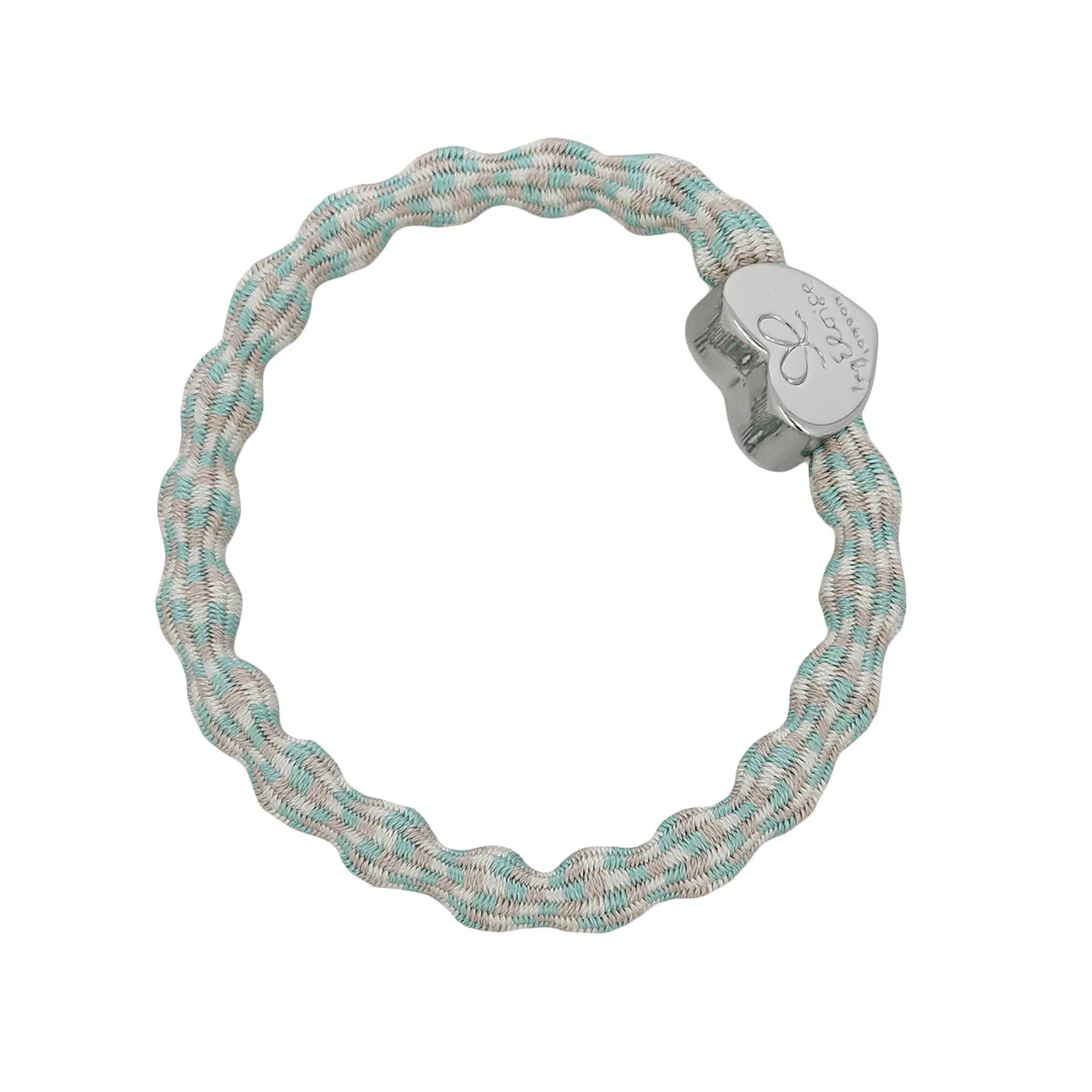 By Eloise London Metallic Silver Heart Gumka do włosów kolor Maldives