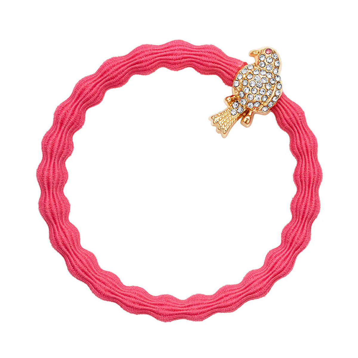 By Eloise London Bling Charms Gold Diamanté Bird Gumka do włosów kolor Neon Peach