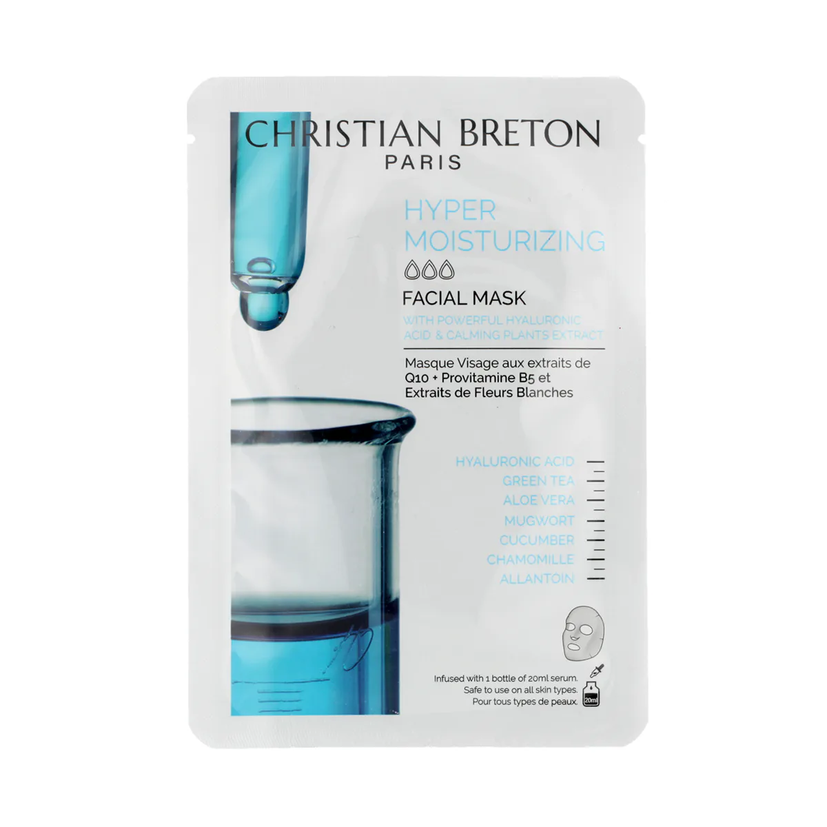 Christian Breton Hyper Moisturizing Facial Patches Masks 3 szt.