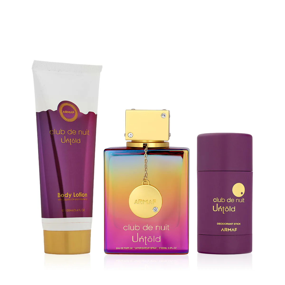 Armaf Club de Nuit Untold zestaw Woda perfumowana 105 ml + Dezodorant 75 g + Mleczko do ciała 100 m