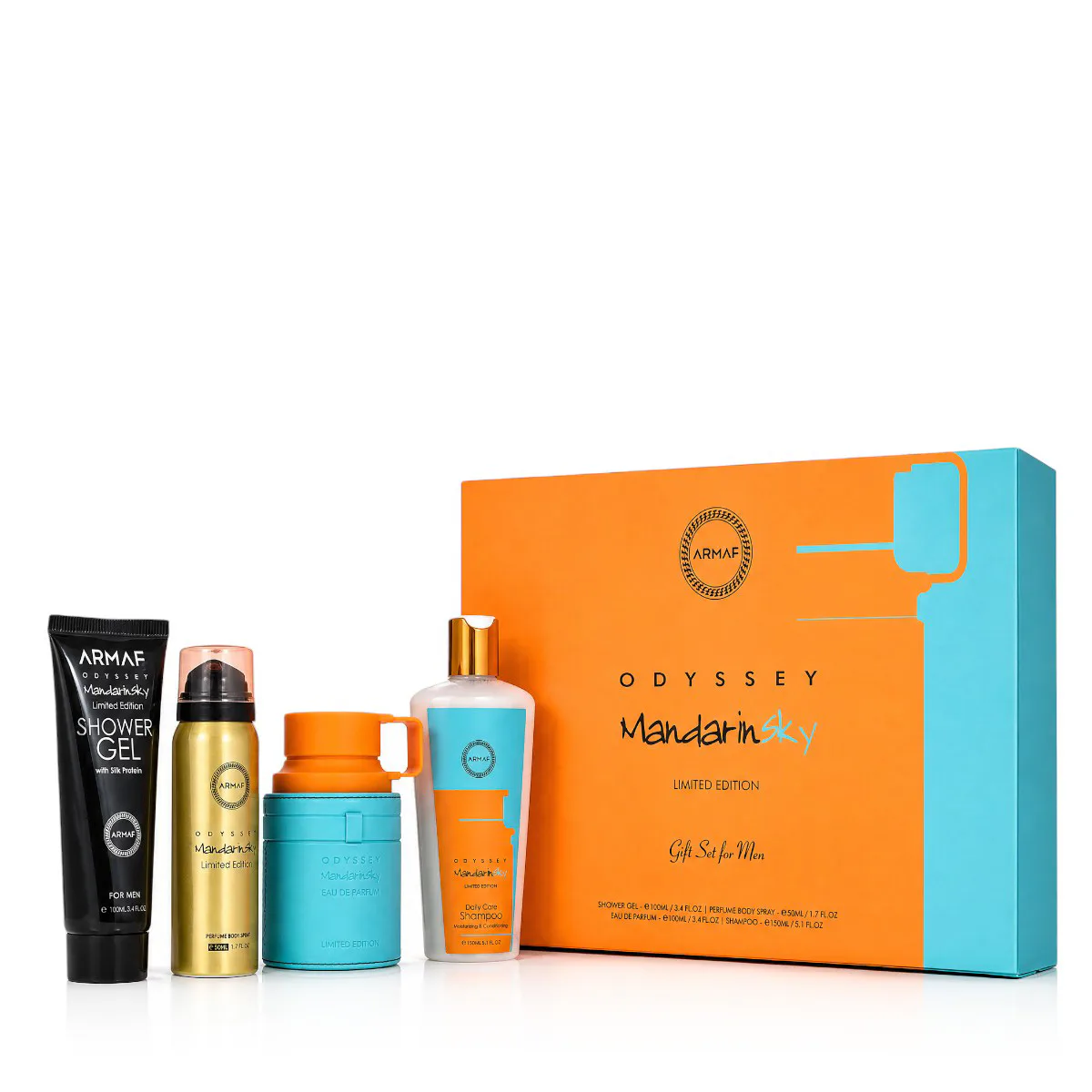 Armaf Odyssey Mandarin Sky zestaw dla mężczyzn Woda perfumowana 100 ml + Spray do ciała 50 ml + Żel