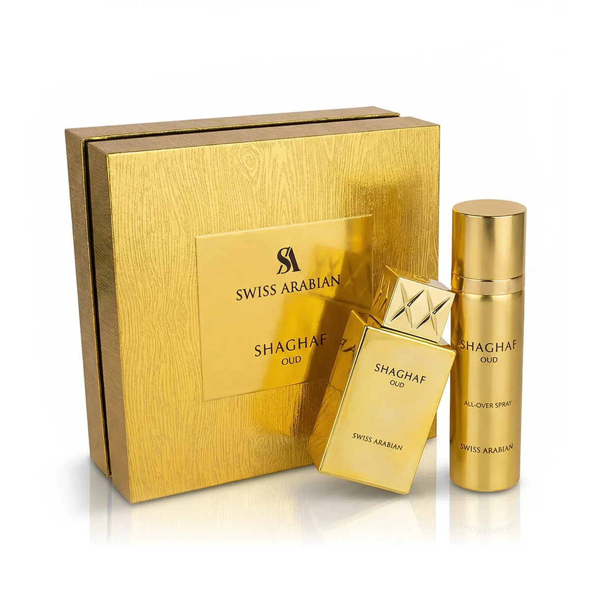 Swiss Arabian Shaghaf Oud zestaw Woda perfumowana 75 ml + Spray do ciała 75 ml