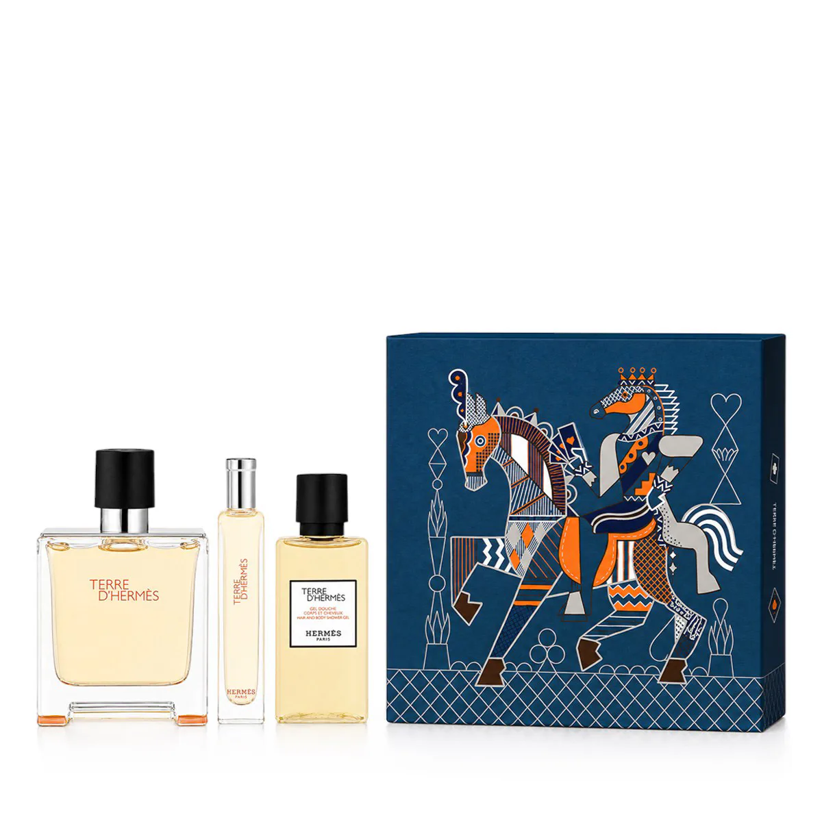 Hermès Terre D'Hermès Perfumy 75 ml + Perfumy 15 ml + SG do ciała i włosów 40 ml M opcja Horse On Blue