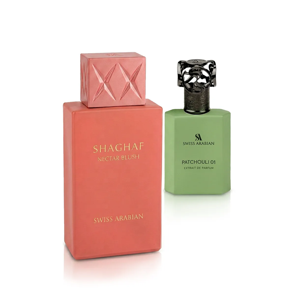 Swiss Arabian Shaghaf Nectar Blush zestaw Extrait de Parfum Patchouli 01 50 ml + Woda perfumowana S