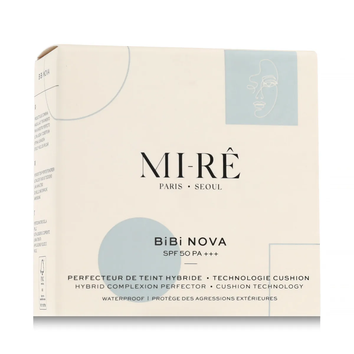 MI-RÊ Cosmetics Le Cushion Bibi Nova SPF 50 PA+++ 19 g odcień 00 Light Rosé