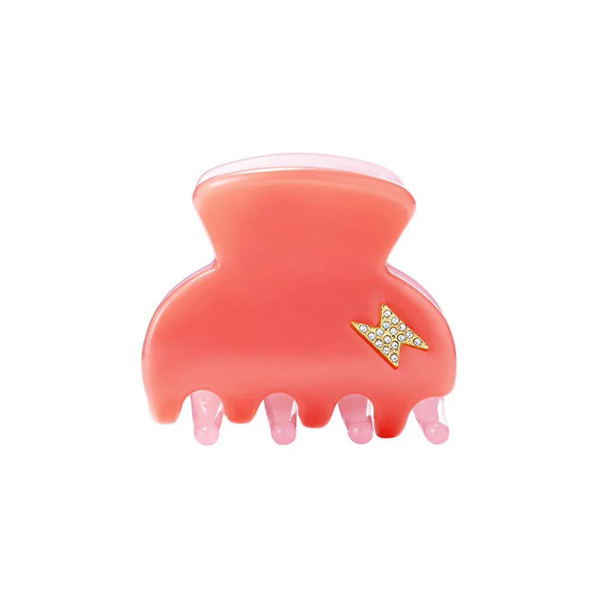 By Eloise Small Hair Claw Bolt Tortoise kolor Coral Blush